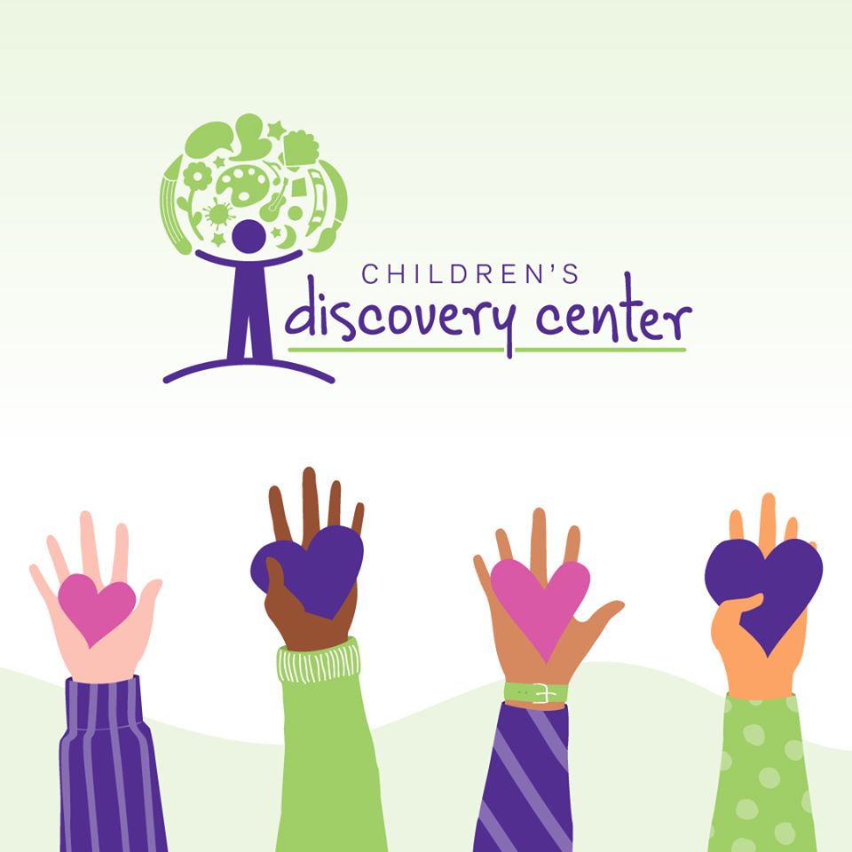 Children's Discovery Center hands holding hearts banner image