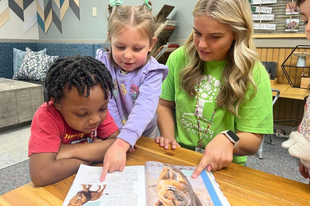 Toledo preschool program class learning about lions