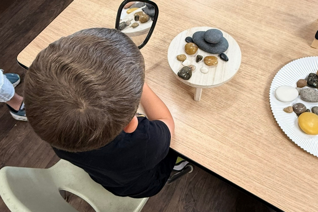 CDC preschool students exploring a Reggio Emilia lesson